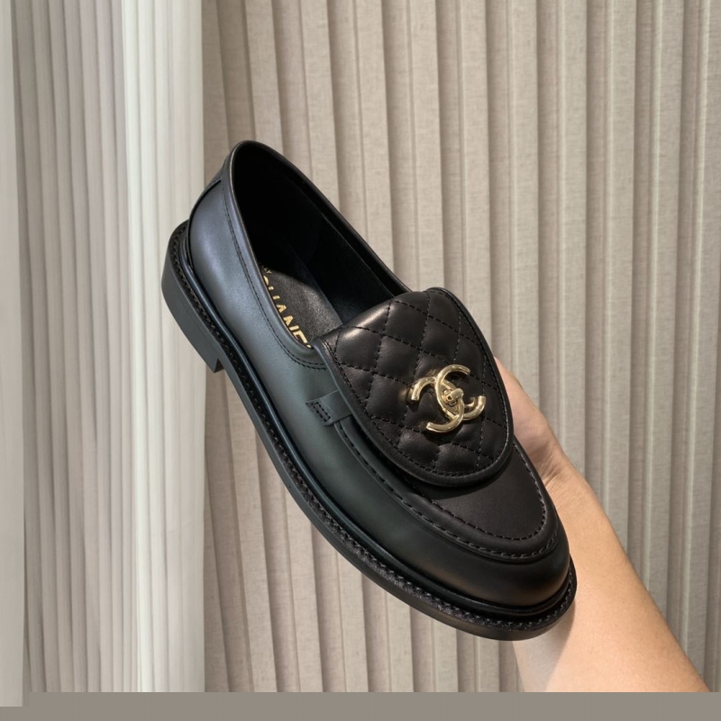 Ch*el leather shoes